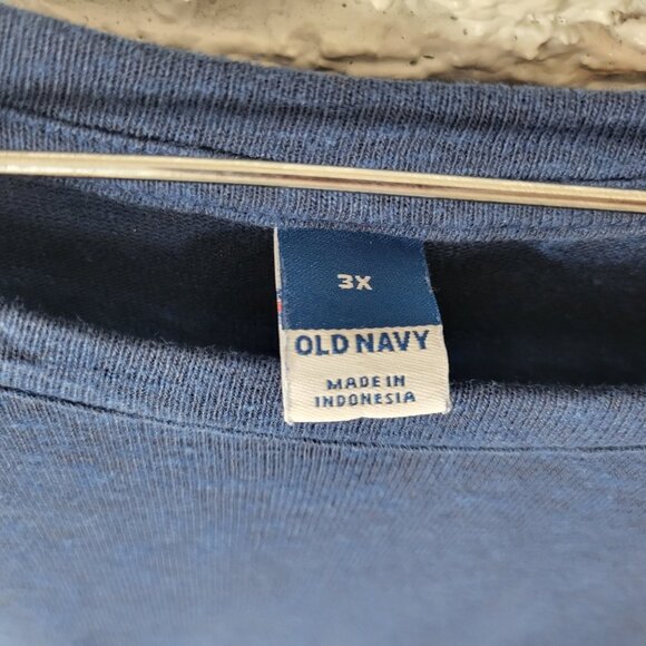 Old Navy Swimwear Womens Swim Coverup  Navy Blue 3X Plus Linen Polyester BLU35E - Picture 10 of 12